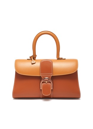 Main View - Click To Enlarge - DELVAUX - 'Brillant East West' colourblock leather satchel