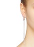 Figure View - Click To Enlarge - SASKIA DIEZ - 'Silver Grand' chain fringe sterling silver earrings