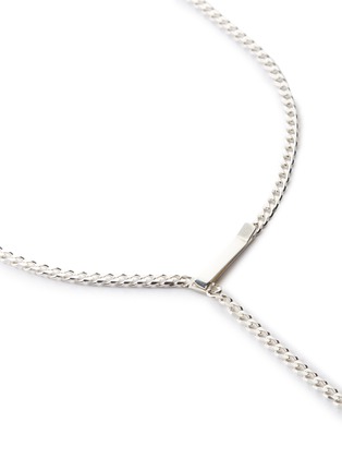 Detail View - Click To Enlarge - SASKIA DIEZ - 'Identity' silver lasso necklace