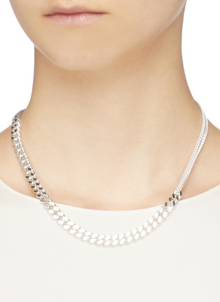 Figure View - Click To Enlarge - SASKIA DIEZ - 'Grand' chain sterling silver necklace