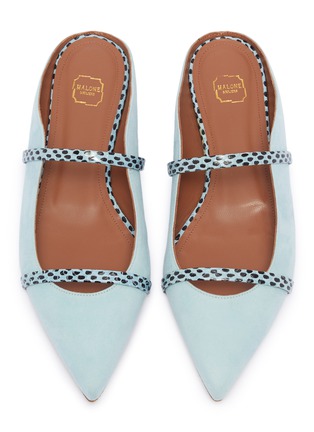 Detail View - Click To Enlarge - MALONE SOULIERS - 'Maureen Luwolt' polka dot strappy suede slides