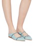 Figure View - Click To Enlarge - MALONE SOULIERS - 'Maureen Luwolt' polka dot strappy suede slides