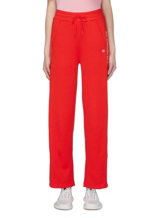 Main View - Click To Enlarge - CALVIN KLEIN PERFORMANCE - Button cuff logo outseam wide leg sweatpants