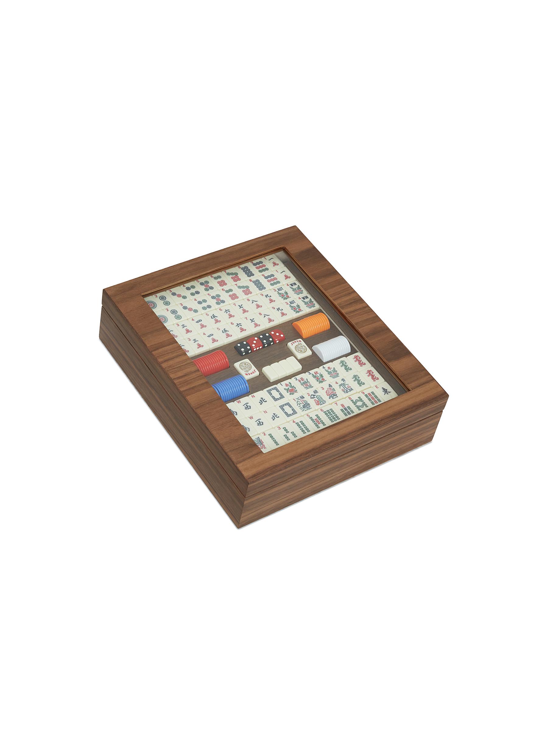 Walnut mahjong box