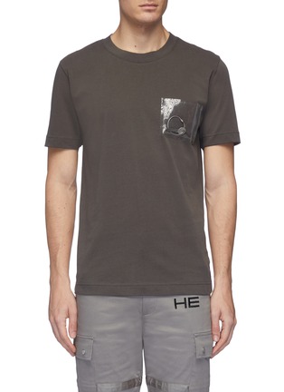 Main View - Click To Enlarge - HELIOT EMIL - Key PVC pocket T-shirt