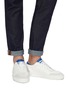 Figure View - Click To Enlarge - AXEL ARIGATO - 'Dunk' contrast collar leather sneakers