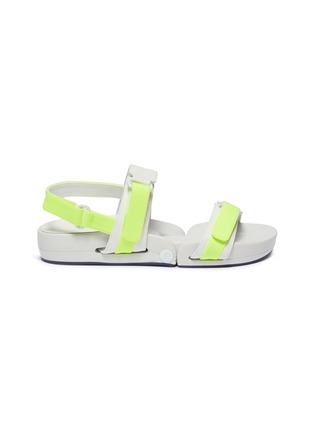 Main View - Click To Enlarge - FIGS BY FIGUEROA - 'Figswing' neoprene strap leather slingback sandals