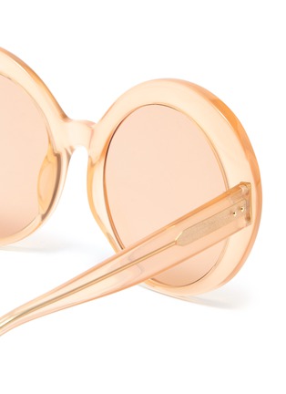 Detail View - Click To Enlarge - LINDA FARROW - Acetate oversized round sunglasses