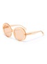 Main View - Click To Enlarge - LINDA FARROW - Acetate oversized round sunglasses