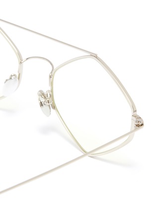 Detail View - Click To Enlarge - SPEKTRE - 'Rigaut' metal hexagonal frame optical glasses