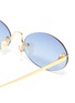 Detail View - Click To Enlarge - SPEKTRE - 'Boccioni' rimless oval sunglasses