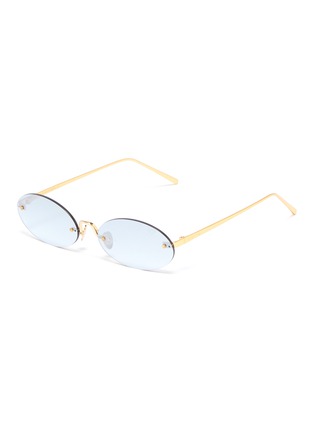 Main View - Click To Enlarge - SPEKTRE - 'Boccioni' rimless oval sunglasses