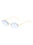 Main View - Click To Enlarge - SPEKTRE - 'Boccioni' rimless oval sunglasses