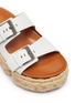 Detail View - Click To Enlarge - CLERGERIE - 'Abby' buckled leather espadrille flatform sandals