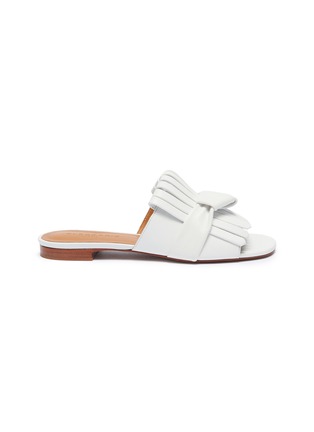 Main View - Click To Enlarge - CLERGERIE - 'Angela' knot fringe leather sandals