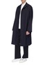 Figure View - Click To Enlarge - JIL SANDER - Notched lapel wool-mohair coat