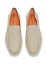 Detail View - Click To Enlarge - SANTONI - Nubuck leather step-in loafers