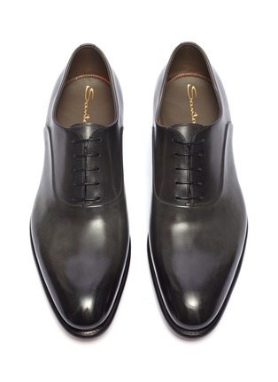 Detail View - Click To Enlarge - SANTONI - Leather Oxfords