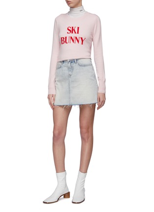 Figure View - Click To Enlarge - FRAME - 'Ski Bunny' slogan intarsia wool-cashmere sweater