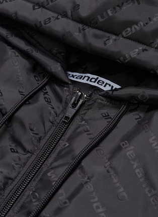  - ALEXANDER WANG - Logo jacquard hooded bomber jacket