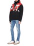 Figure View - Click To Enlarge - ALEXANDER WANG - Logo star textured print hoodie