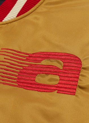  - ALEXANDER WANG - Logo slogan embroidered reversible varsity jacket