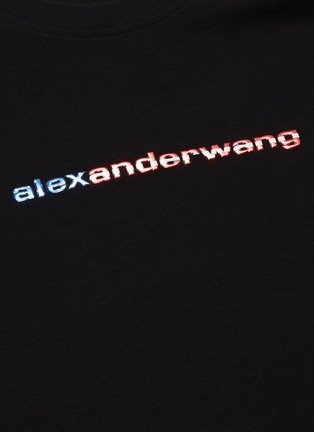  - ALEXANDER WANG - Logo print textured sweatshirt