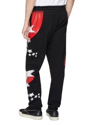 Back View - Click To Enlarge - ALEXANDER WANG - Logo embroidered star print sweatpants