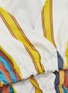  - MINKI - Bow tiered hem stripe silk cropped top