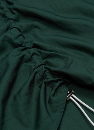 Detail View - Click To Enlarge - MINKI - Asymmetric drawstring hem ruched sleeve dress