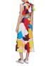 Back View - Click To Enlarge - MINKI - Cutout back bow abstract print dress