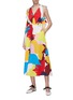 Figure View - Click To Enlarge - MINKI - Cutout back bow abstract print dress