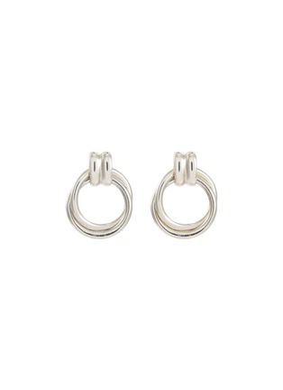 Main View - Click To Enlarge - NUMBERING - Knot small hoop earrings