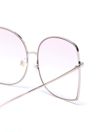 Detail View - Click To Enlarge - MATTHEW WILLIAMSON - Metal oversized D frame sunglasses