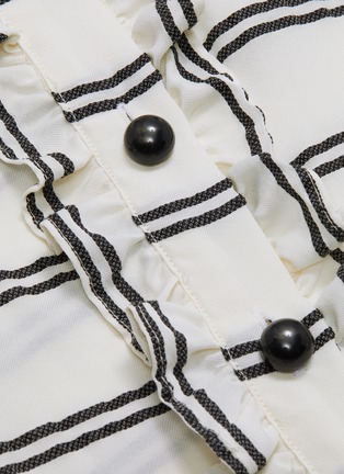 Detail View - Click To Enlarge - LISA MARIE FERNANDEZ - Belted stripe ruffle peplum dress