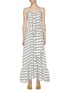Main View - Click To Enlarge - LISA MARIE FERNANDEZ - Belted stripe ruffle peplum dress