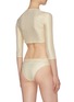Back View - Click To Enlarge - LISA MARIE FERNANDEZ - Cropped seersucker cardigan