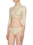 Figure View - Click To Enlarge - LISA MARIE FERNANDEZ - Cropped seersucker cardigan
