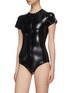 Figure View - Click To Enlarge - LISA MARIE FERNANDEZ - 'Farrah' zip front PVC one-piece swimsuit