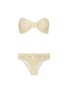 Main View - Click To Enlarge - LISA MARIE FERNANDEZ - Buckled bandeau seersucker bikini set