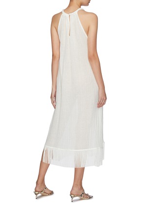 Back View - Click To Enlarge - LISA MARIE FERNANDEZ - 'Ojai' fringe hem linen blend sleeveless dress