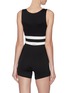 Back View - Click To Enlarge - VAARA - 'Romy' colourblock sleeveless performance bodysuit