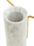 Detail View - Click To Enlarge - SHANG XIA - Small cylindrical marble vase with a brass hoop