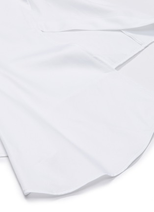  - SNOW XUE GAO - 'Hooper' slant placket asymmetric poplin short sleeve shirt