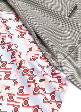 Detail View - Click To Enlarge - SNOW XUE GAO - Asymmetric silk graphic print panel sash tie waist skirt