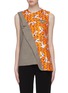 Main View - Click To Enlarge - SNOW XUE GAO - Asymmetric silk graphic print panel wool sleeveless top