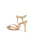  - GIANVITO ROSSI - Strass ankle strap mirror leather sandals