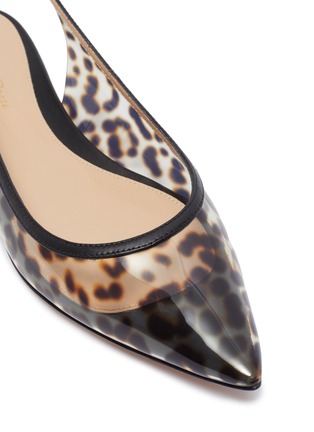 Detail View - Click To Enlarge - GIANVITO ROSSI - Leopard print PVC slingback flats