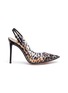 Main View - Click To Enlarge - GIANVITO ROSSI - 'Kylie' leopard print PVC slingback pumps