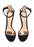 Detail View - Click To Enlarge - GIANVITO ROSSI - 'Stella 85' leopard print PVC band suede sandals